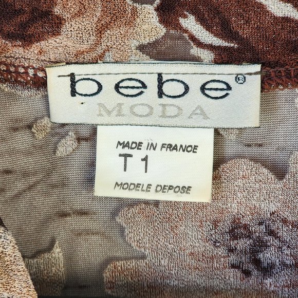 Bebe Moda Velvet and Sheer Vintage Top - Picture 7 of 7